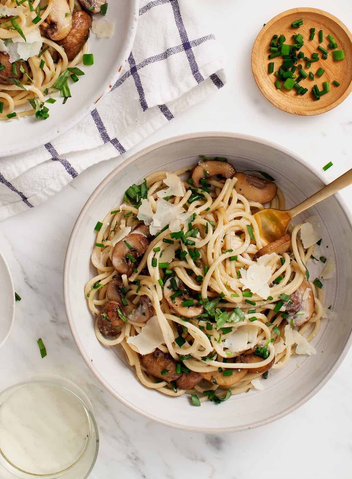 Creamy mushroom pasta - quick dinner recipes