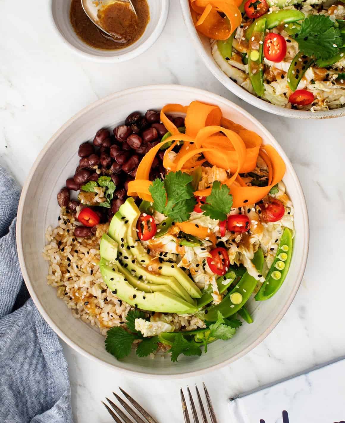 Adzuki beans bowl - easy dinner ideas