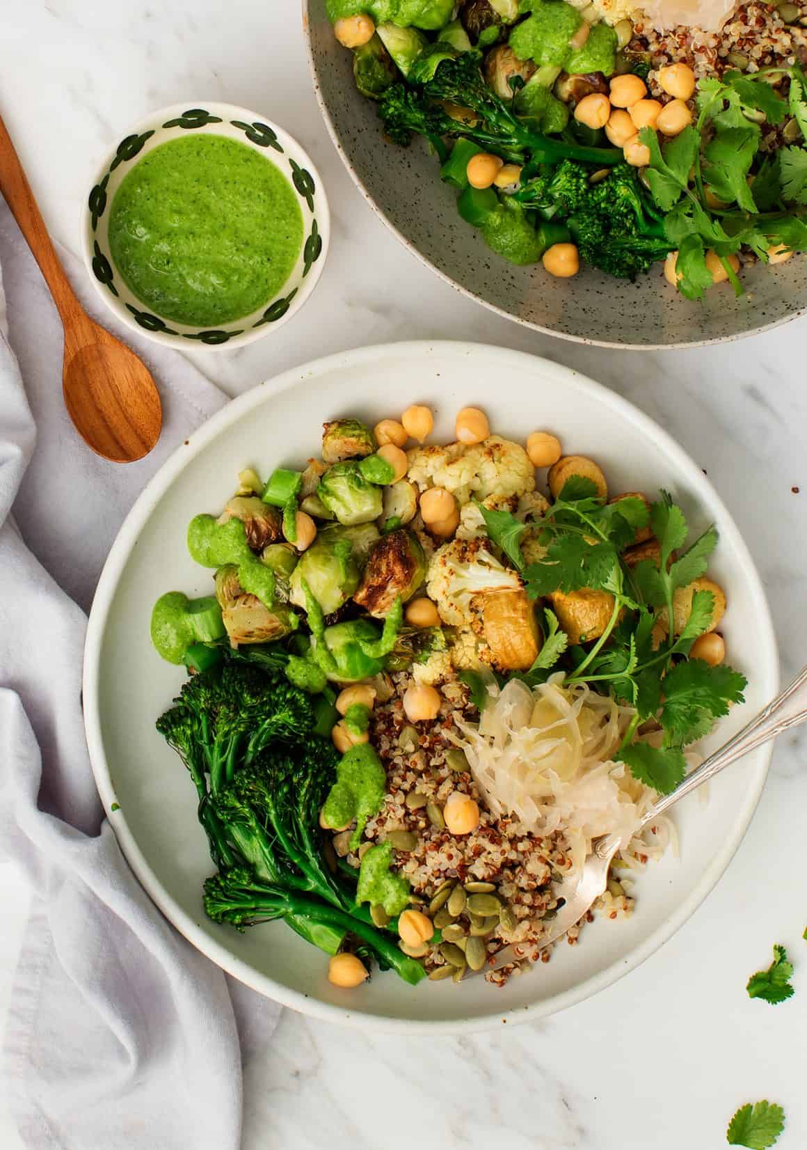 Roasted veggie grain bowl - healthy dinner ideas