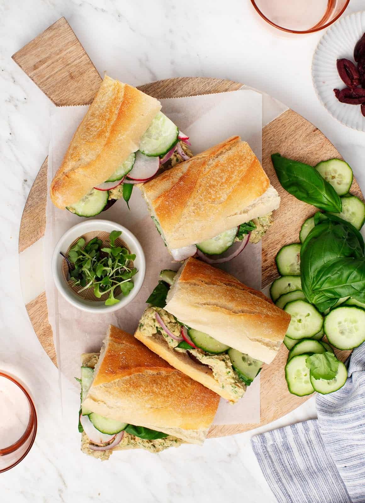Chickpea Salad Sandwiches - healthy dinner recipes