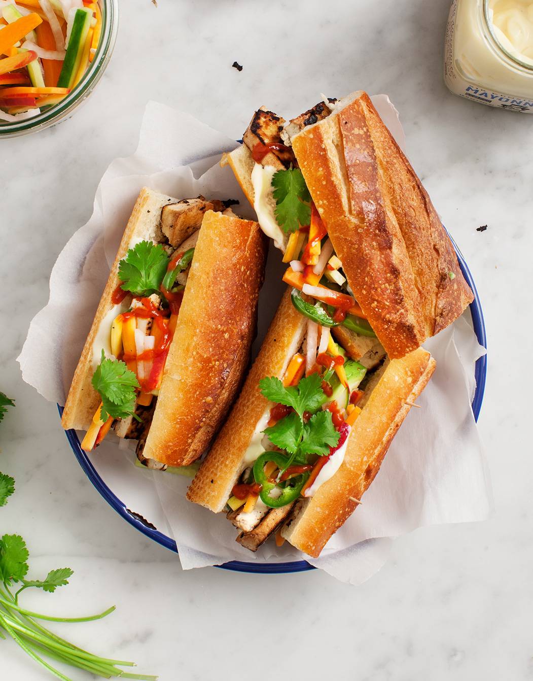 Tofu banh mi sandwiches - healthy dinner ideas