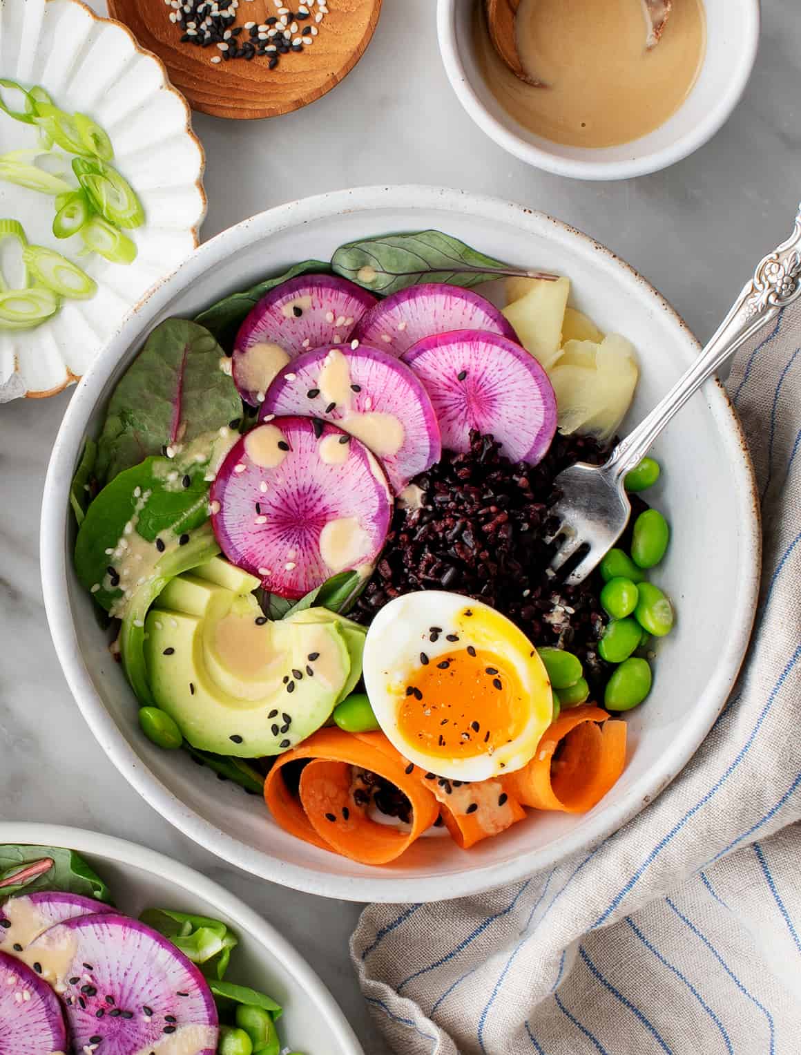 Healthy Power Bowl with a Soft-Boiled Egg