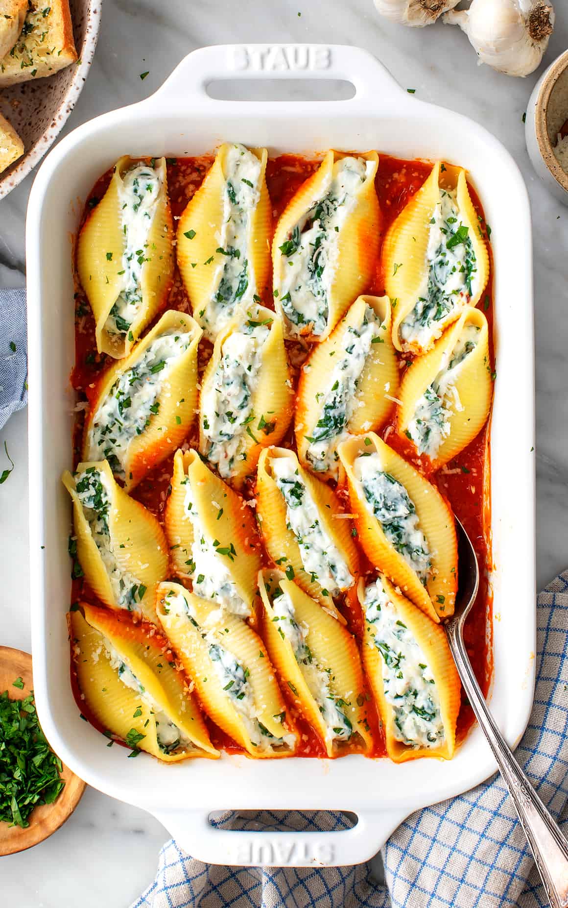 Stuffed shells - healthy dinner ideas