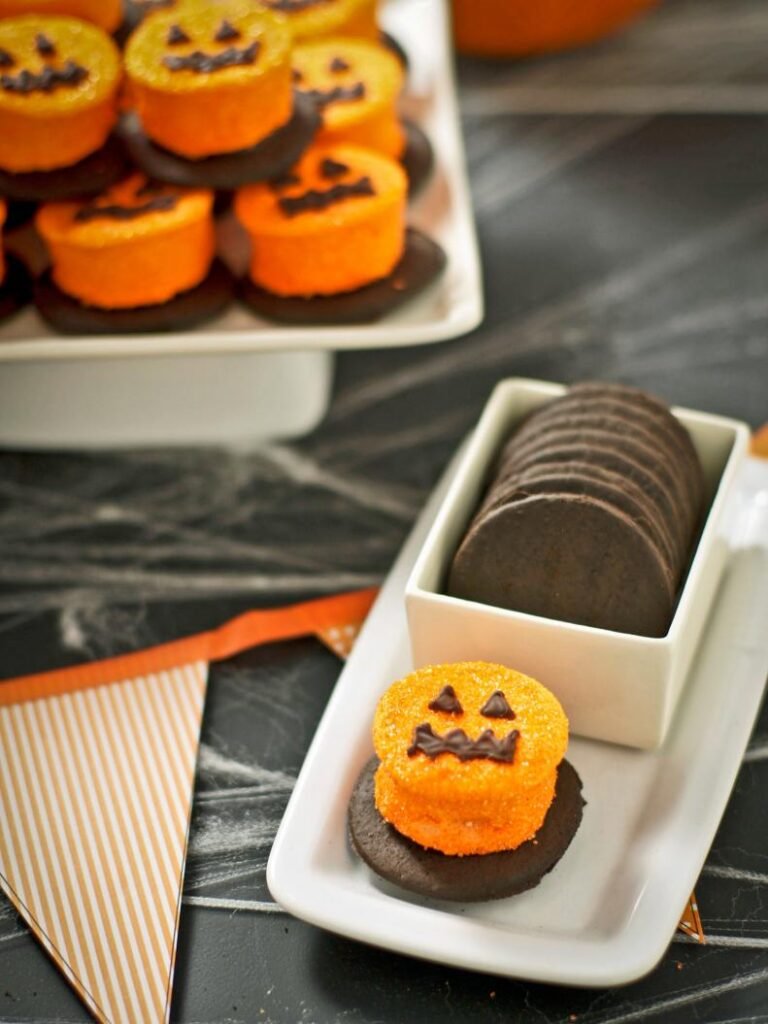 Jack-O'-Lantern Marshmallow Cookies