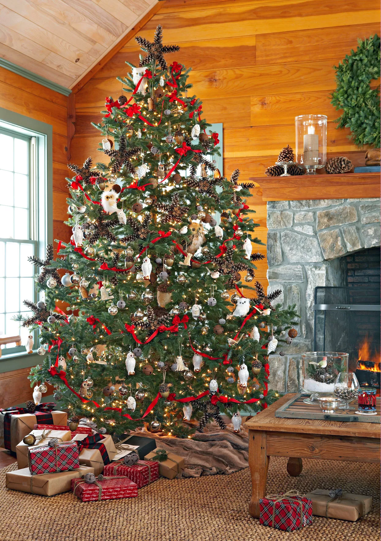cabin themed christmas tree