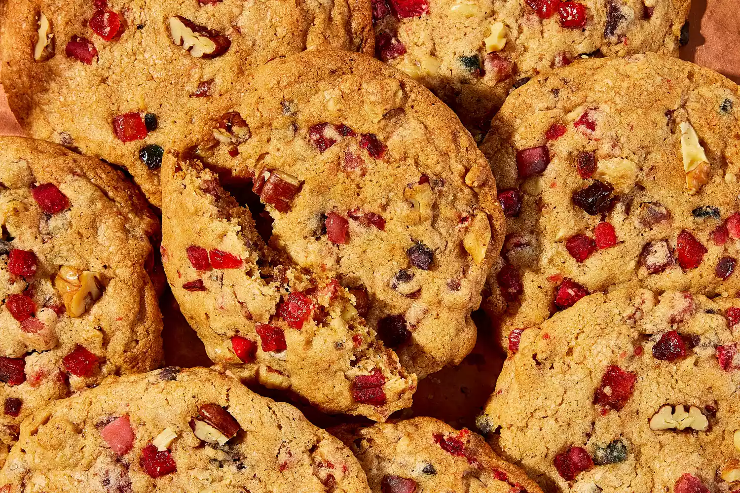 Southern Living Fruitcake Cookies baked and ready to serve