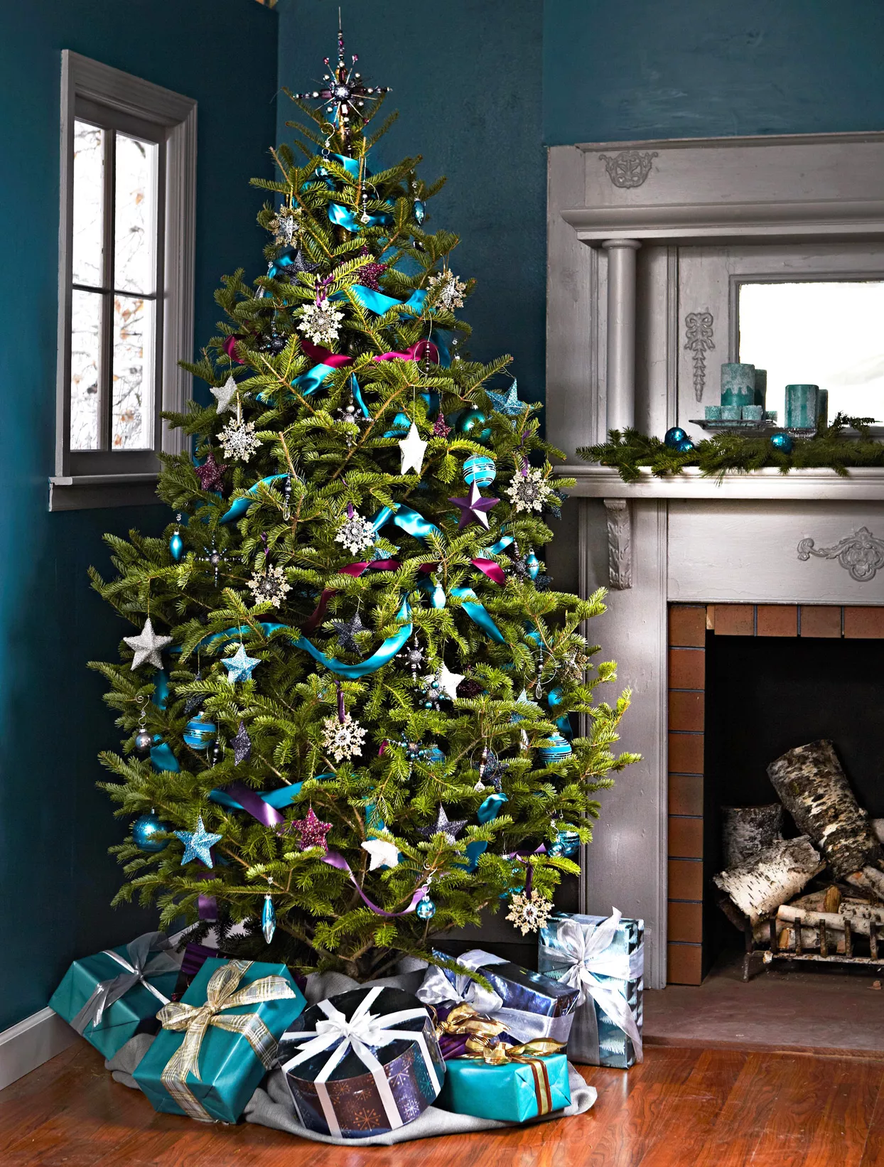 Sparkly Jewel Tone Christmas Tree