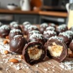 Almond Coconut Dark Chocolate Truffles