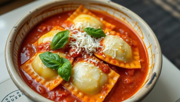 Easy Baked Ravioli with Marinara Sauce Recipe
