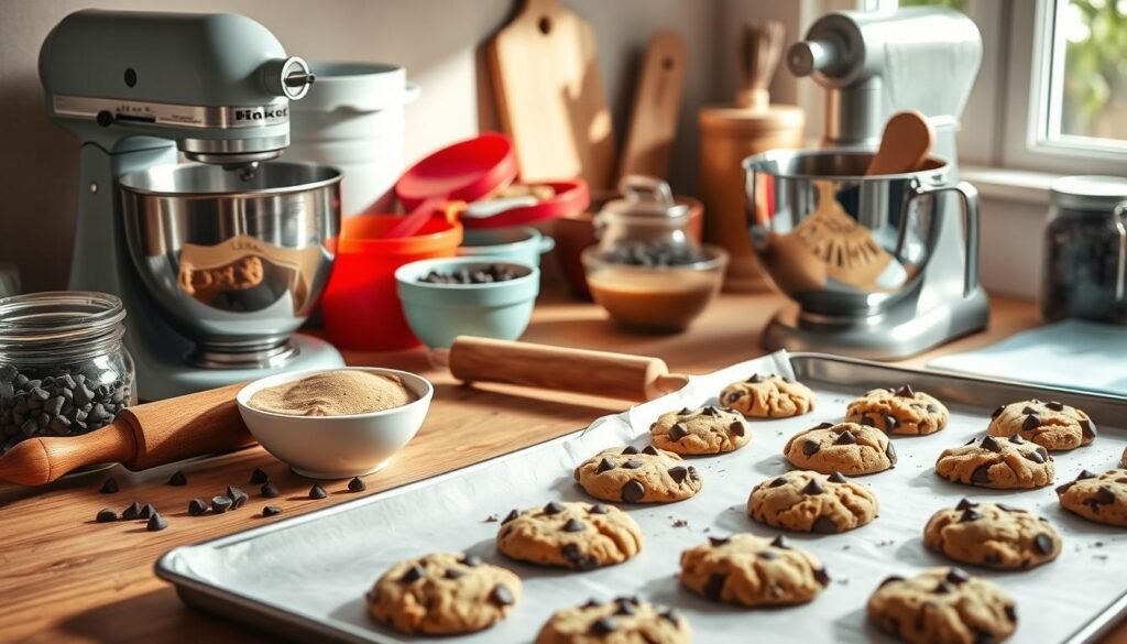 Baking essentials and cookie-making tools