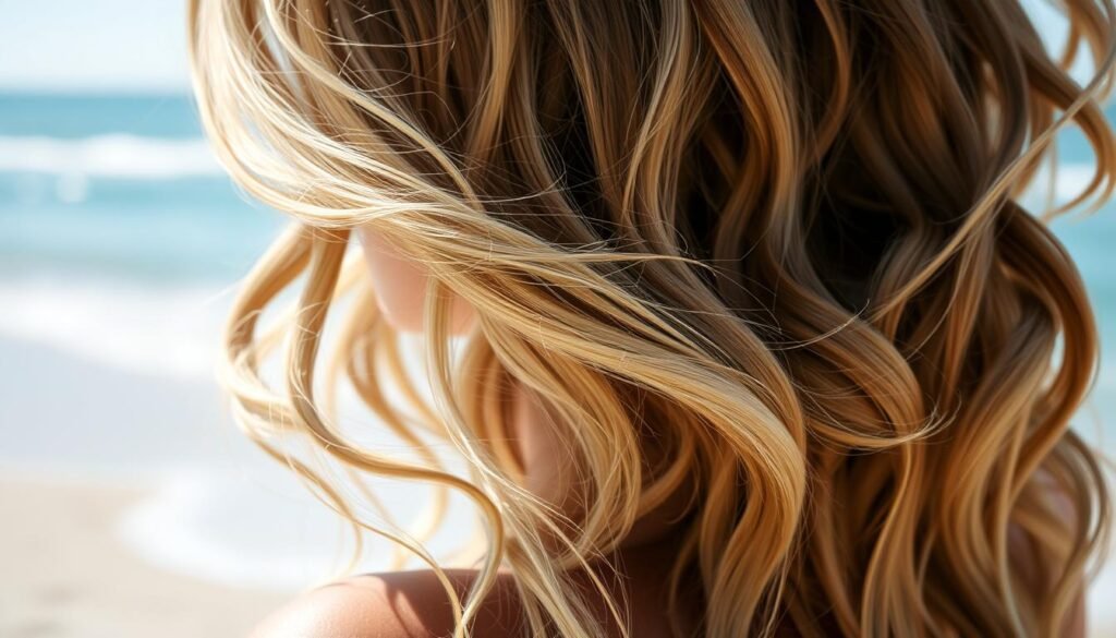 Beach waves hairstyle