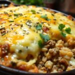 Cheesy Ground Beef and Rice