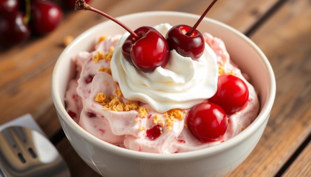 Cherry Cheesecake Fluff Garnish