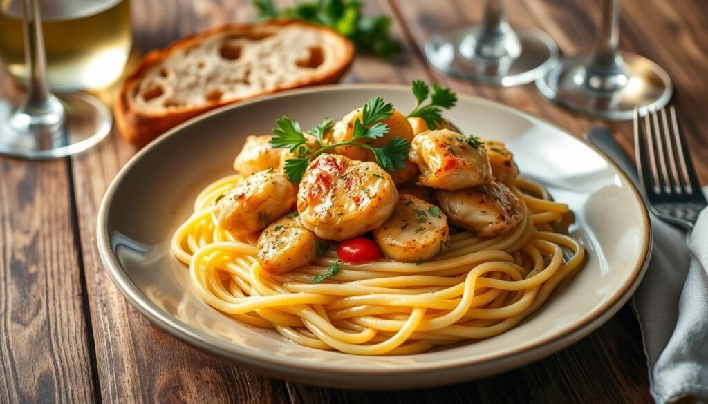 Chicken Scampi Dish