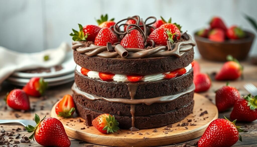 Chocolate Strawberry Cake