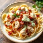 Creamy Chicken Bacon Ranch Pasta