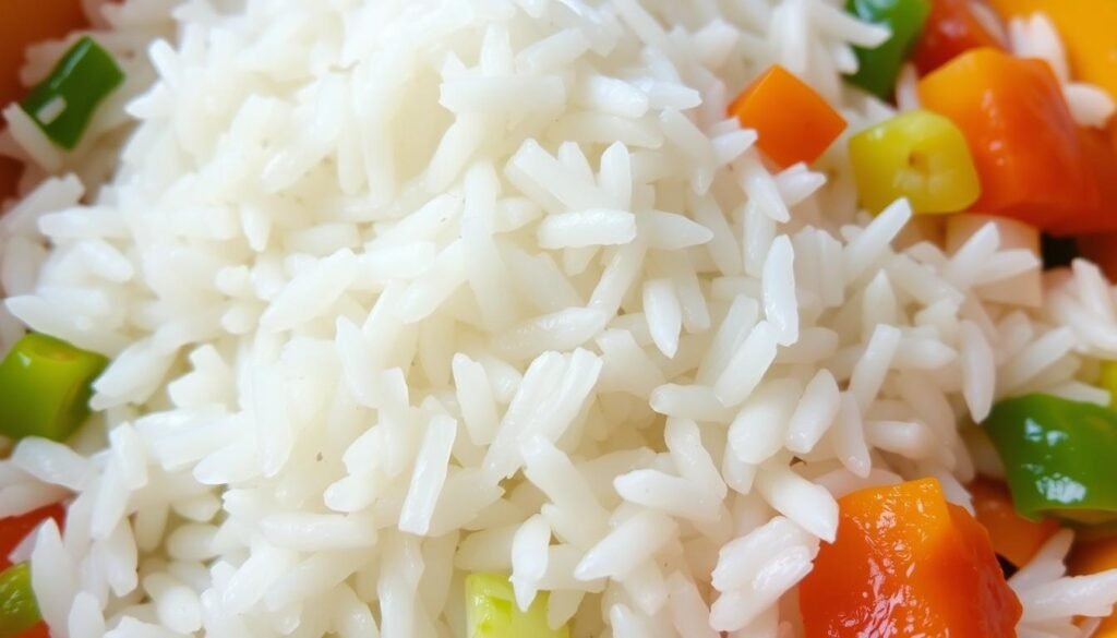 Fluffy rice texture