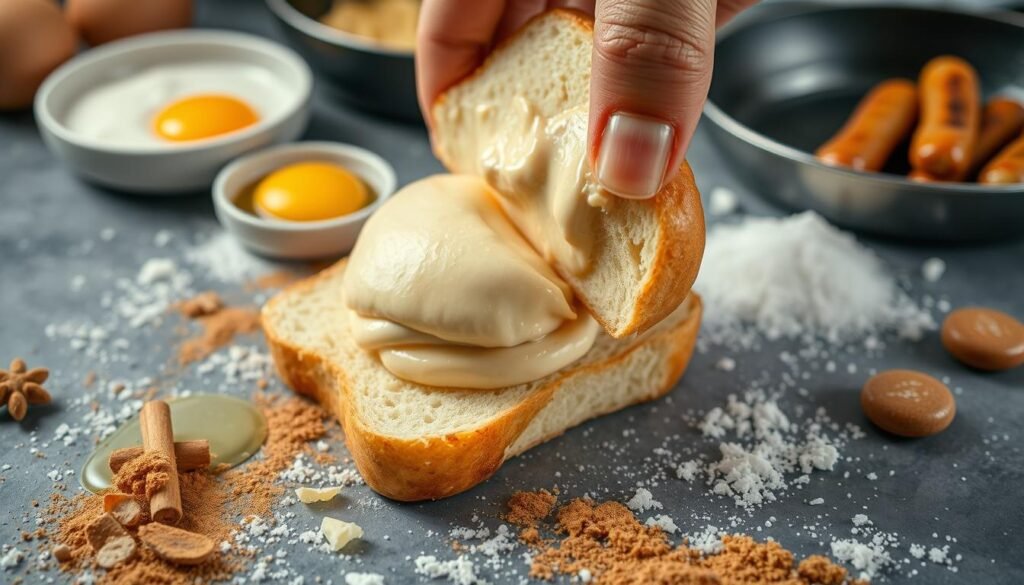 French toast rolling technique