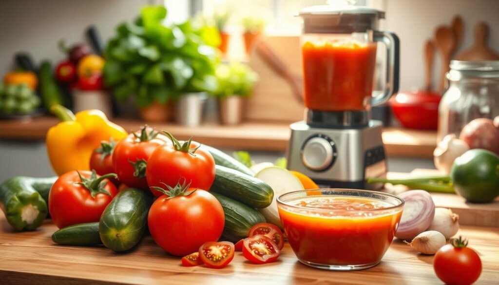 Gazpacho preparation