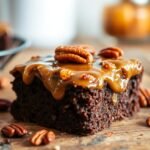 Gooey Bourbon Pecan Pie Brownies