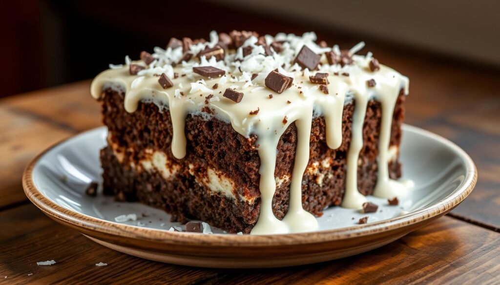 Mounds Poke Cake