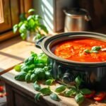 Tomato Basil Soup Crockpot Recipe