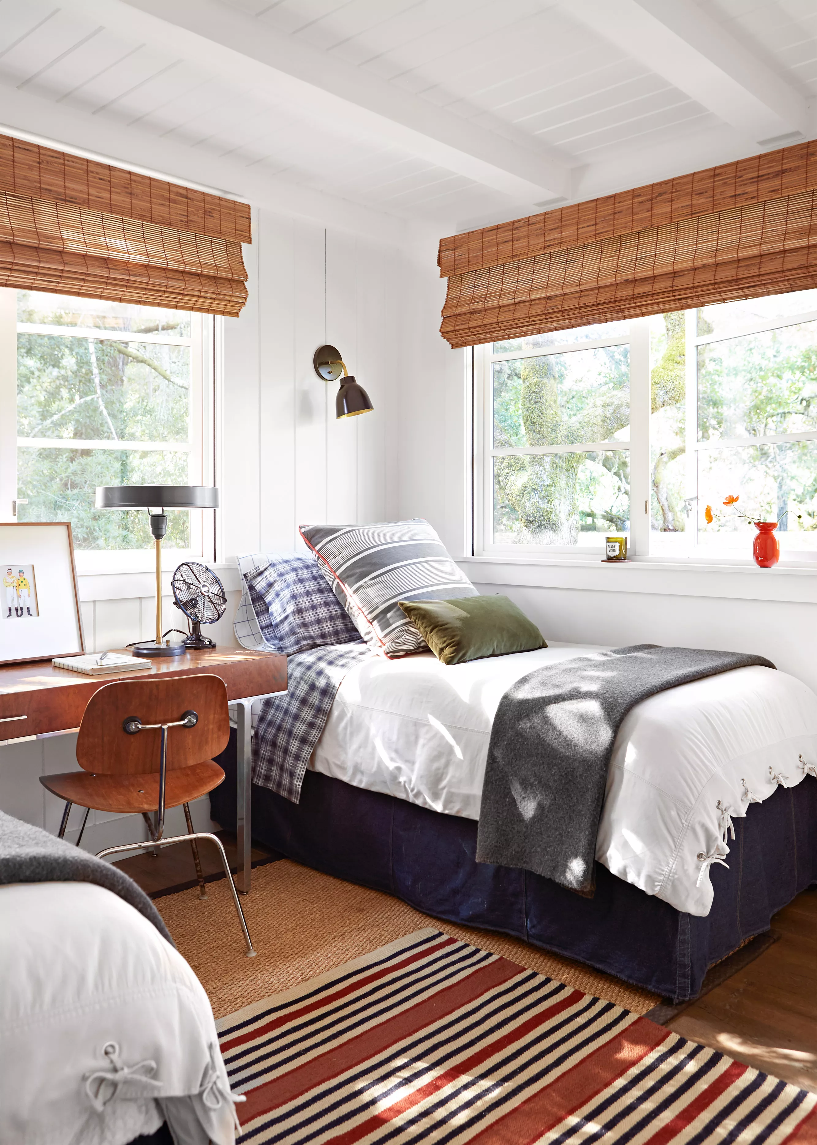 small bedroom with desk zone