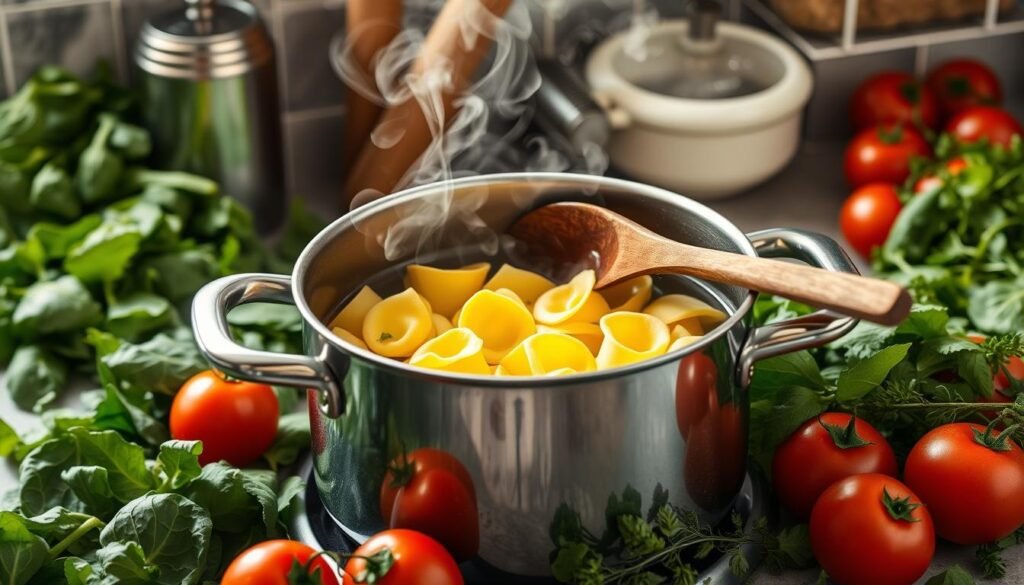 cooking tortellini