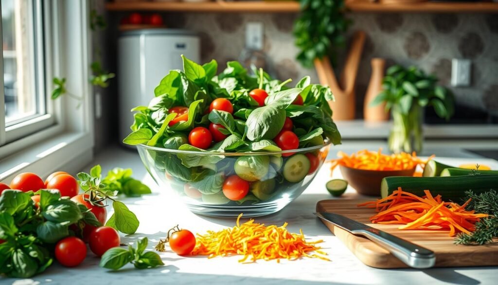 fast salad preparation