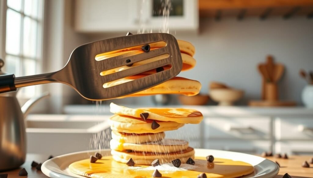 flipping pancakes