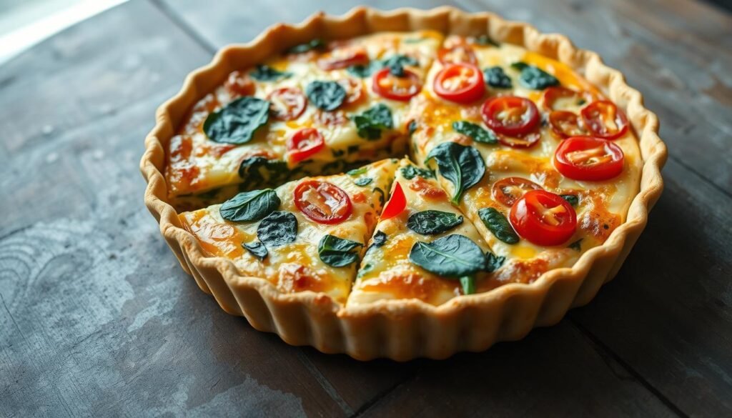 layering quiche