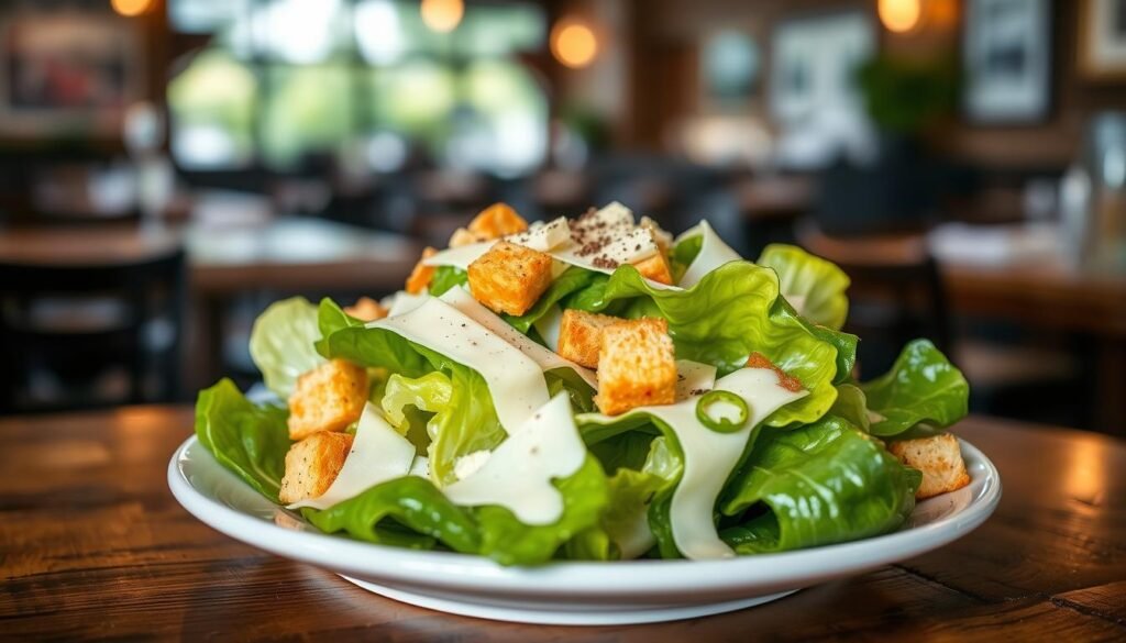 restaurant-style Caesar salad