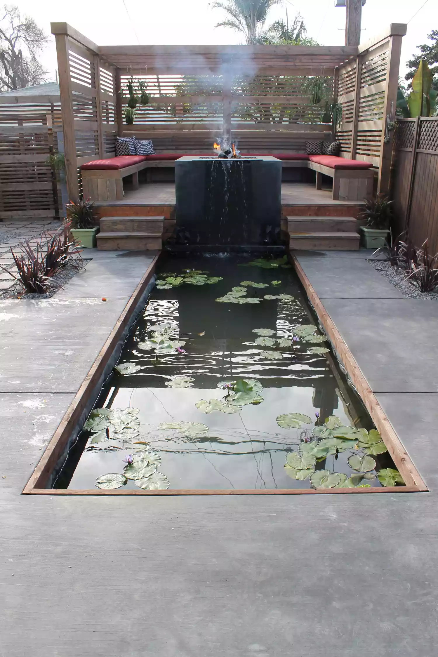 Pond in a zen garden