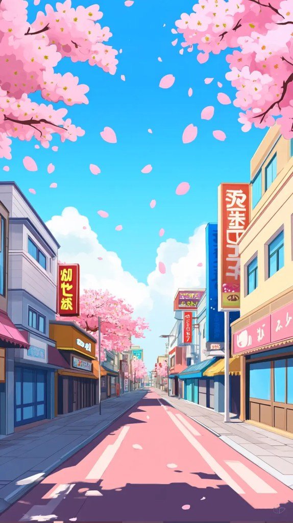 Pink cityscape