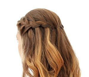 Young woman with beautiful hairstyle on white background